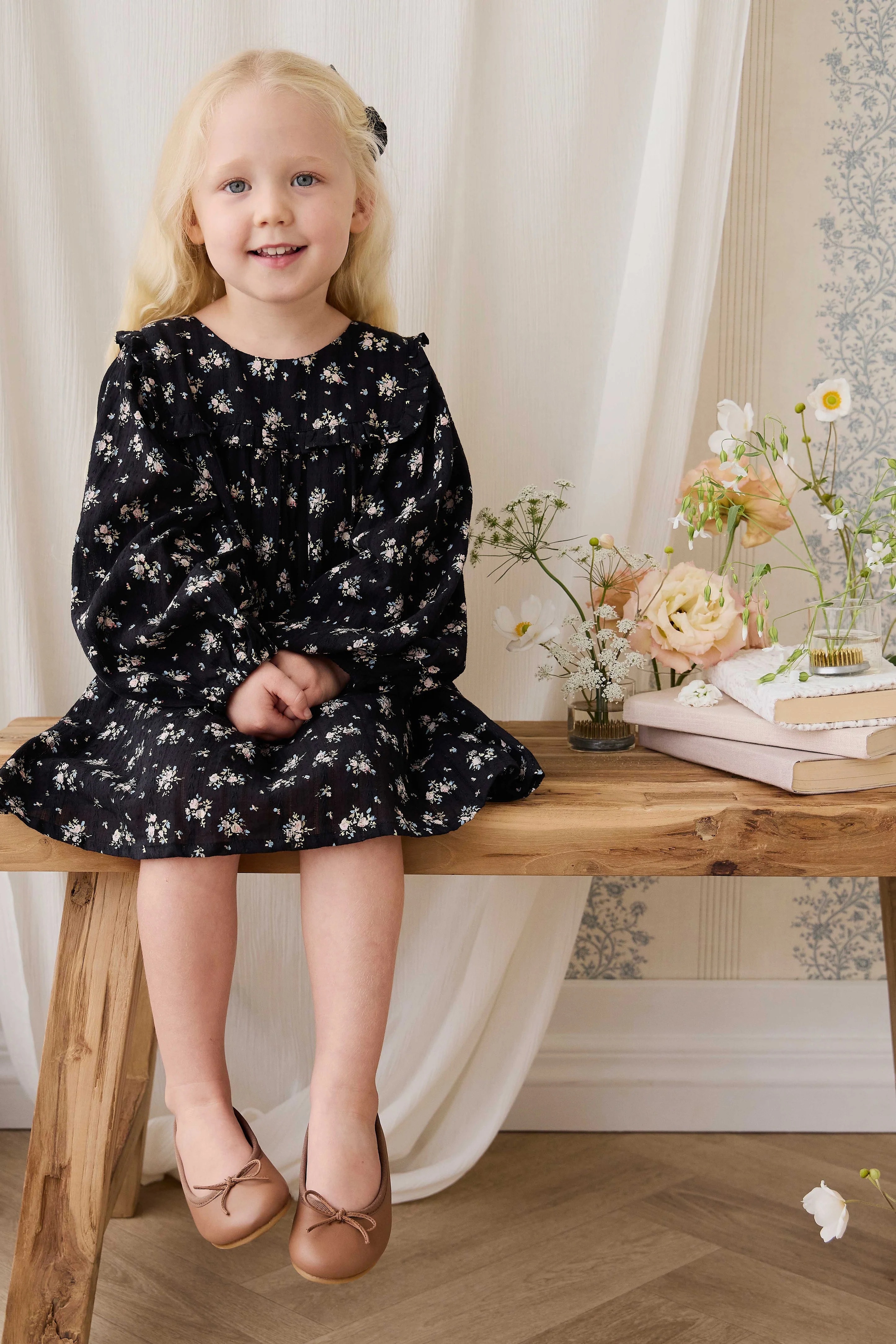 【預購】JAMIE KAY -Organic Cotton Gianna Dress (Cassie Caviar)