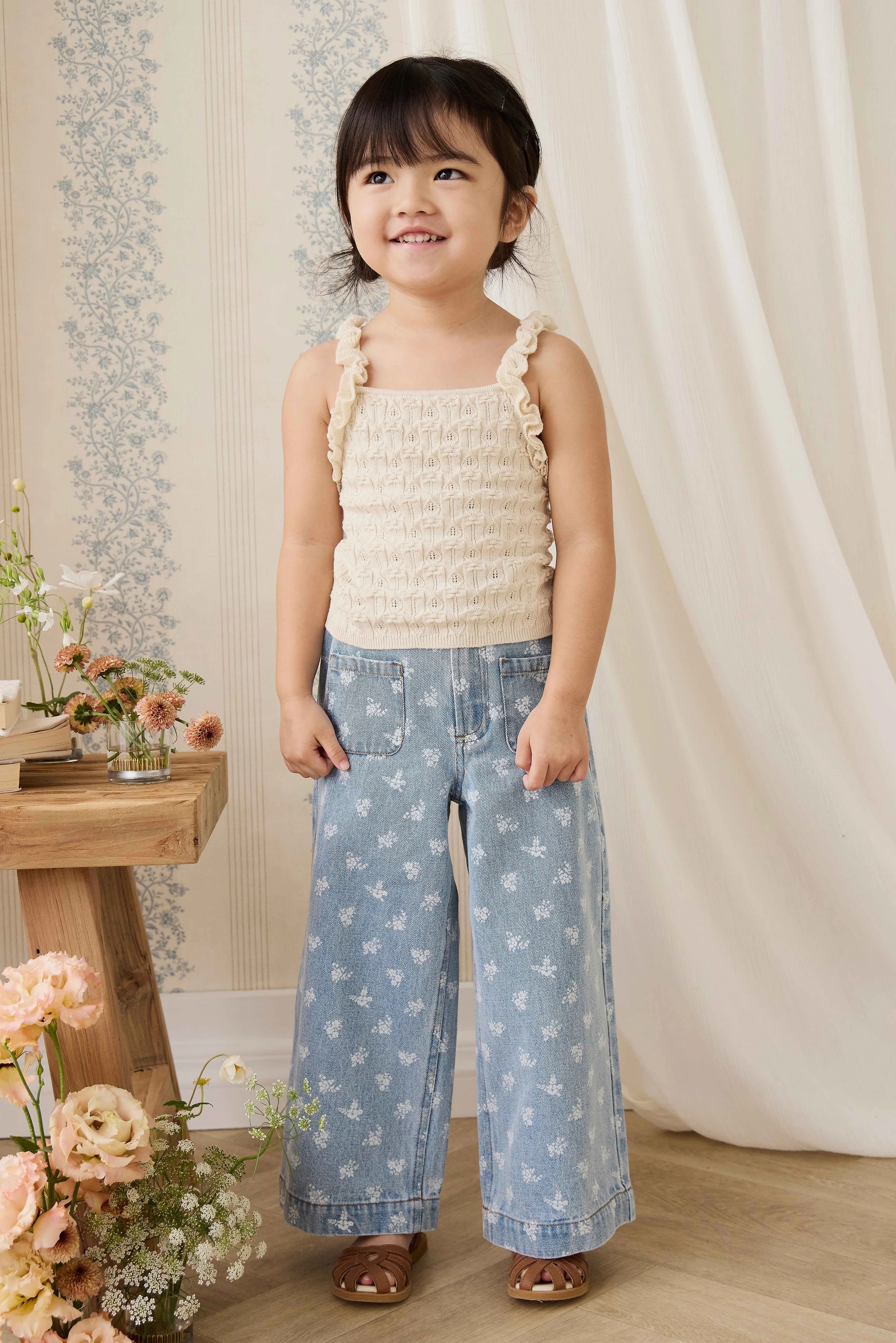 【預購】JAMIE KAY -Theodora Pant (Tully Floral Denim)
