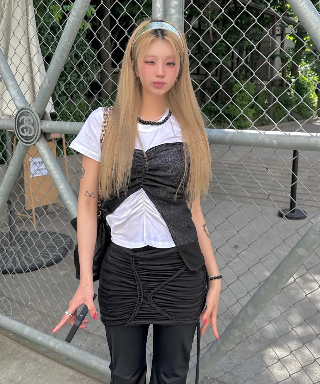 Flare Up Bustier Layered T-Shirt