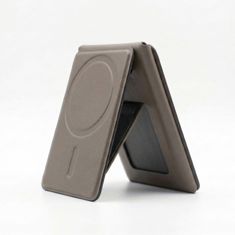 LUCID Refined | Biodegradable Material Magnetic Multi Purpose Stand Wallet for iPhone - Elephant Grey