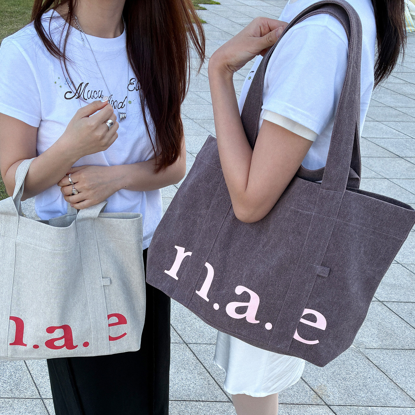 MUCU AND EBONY 2WAY LOGO BAG MUCU AND EBONY 韓国 Ballon Bag 