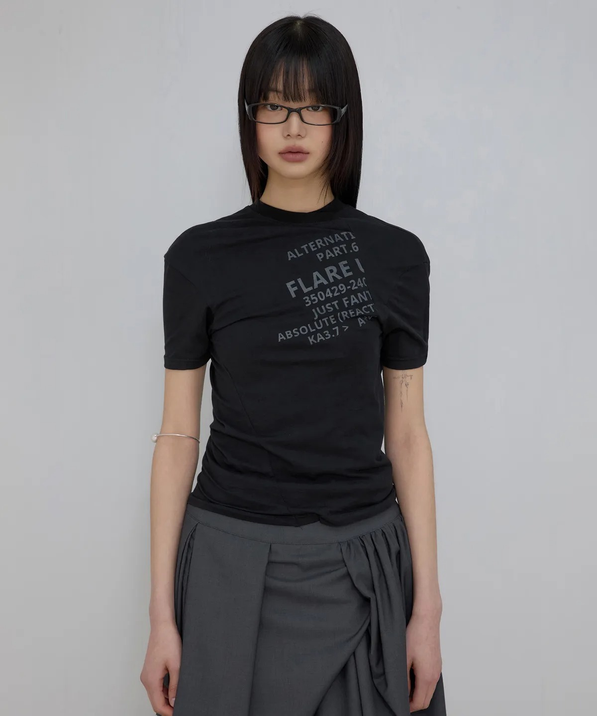Flare Up Asymmetrical Layered T-Shirt