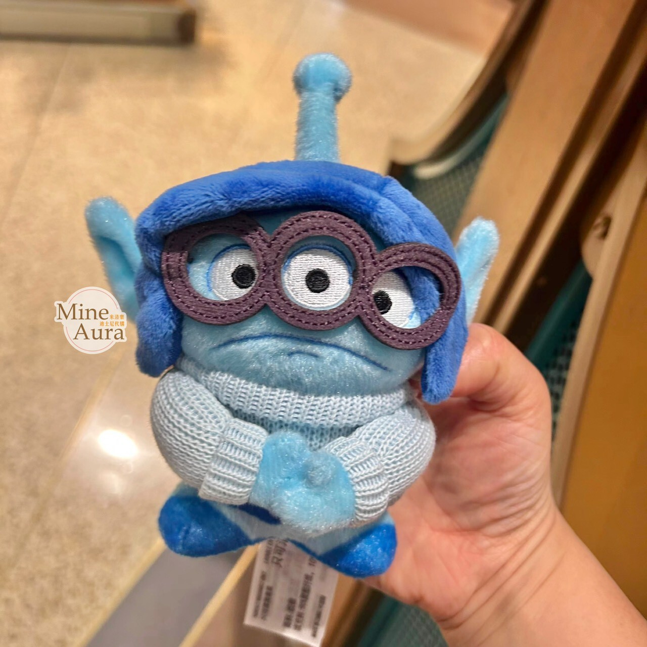 三眼怪 Alien 變裝 腦筋急轉彎 憂憂 Sadness 造型 絨毛 鑰匙圈 吊飾 玩具總動員 Toy Story -上海迪士尼樂園