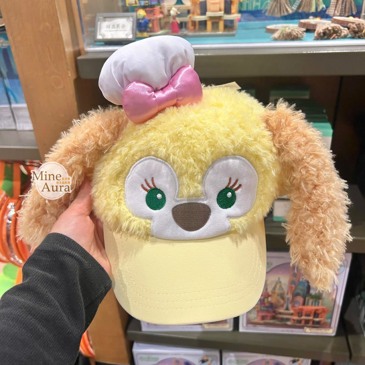 可琦安 餅乾 CookieAnn 大臉 絨毛 立體耳朵 造型 棒球帽 帽子 -上海迪士尼樂園
