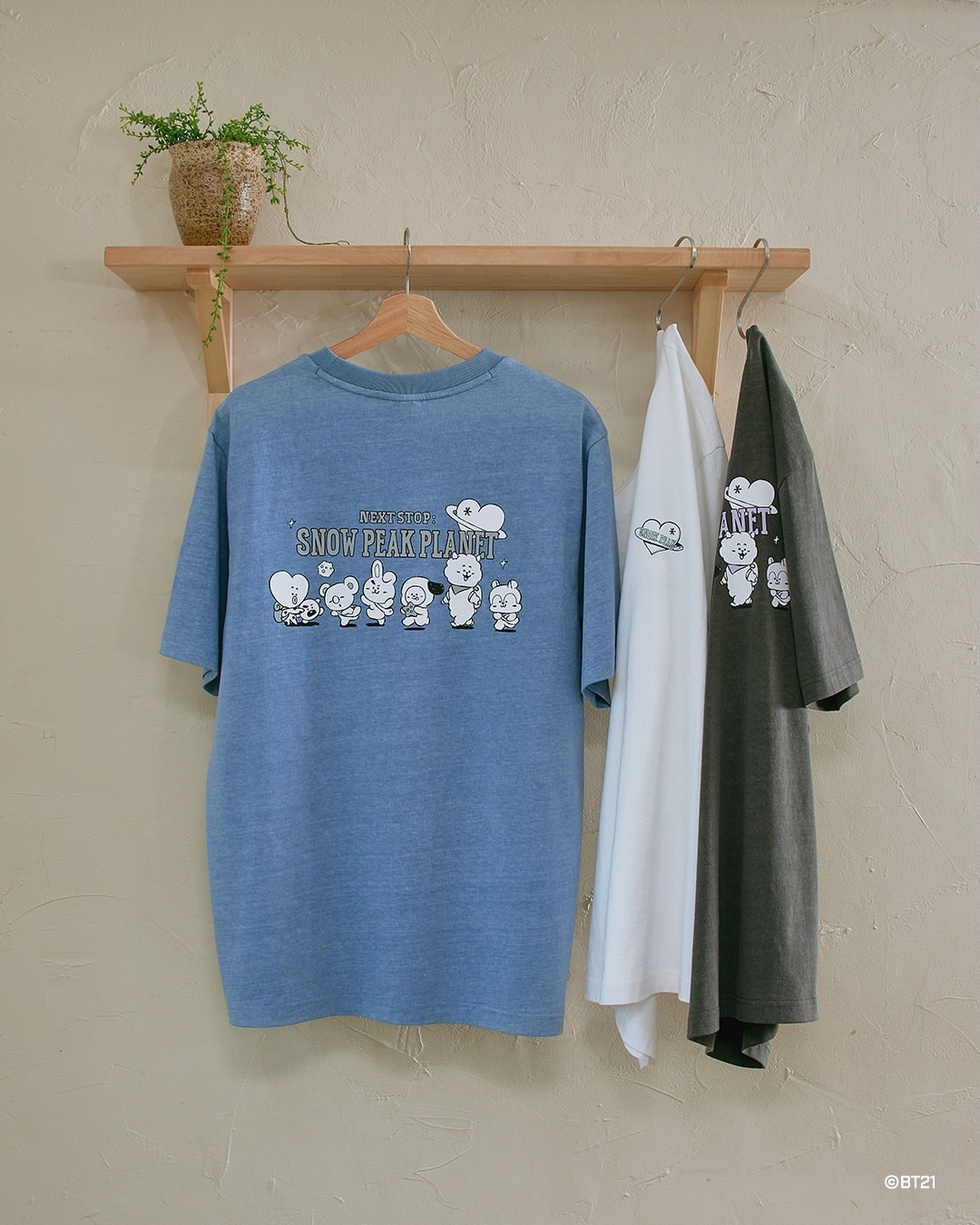 【預購】韓國代購 Snow Peak X BT21 聯名限定 黑白圖案 Graphic Short Sleeve T-Shirt 男女同版 短袖 T恤