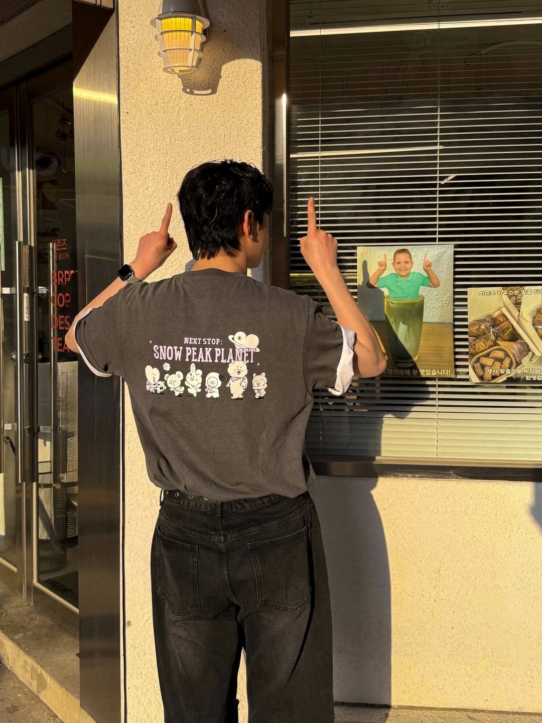 【預購】韓國代購 Snow Peak X BT21 聯名限定 黑白圖案 Graphic Short Sleeve T-Shirt 男女同版 短袖 T恤