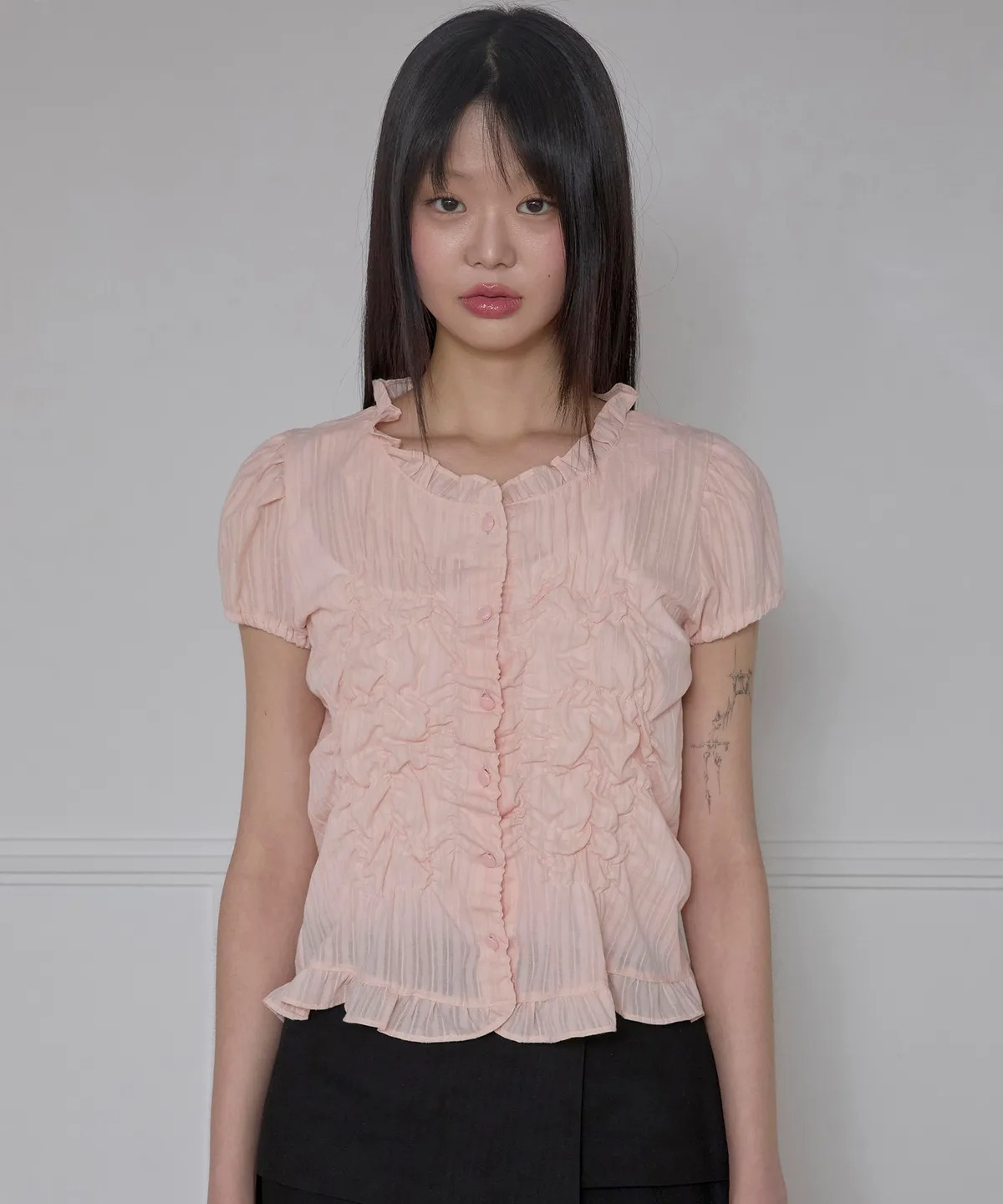 Flare Up Saya Frill Puff Blouse