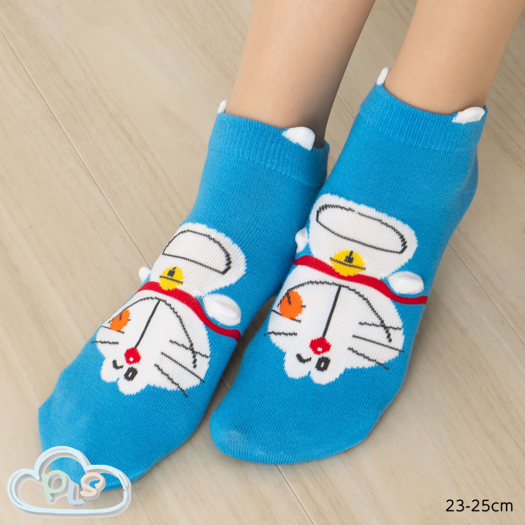 玩偶襪子 23-25cm 多啦A夢  藍色 #23050-1