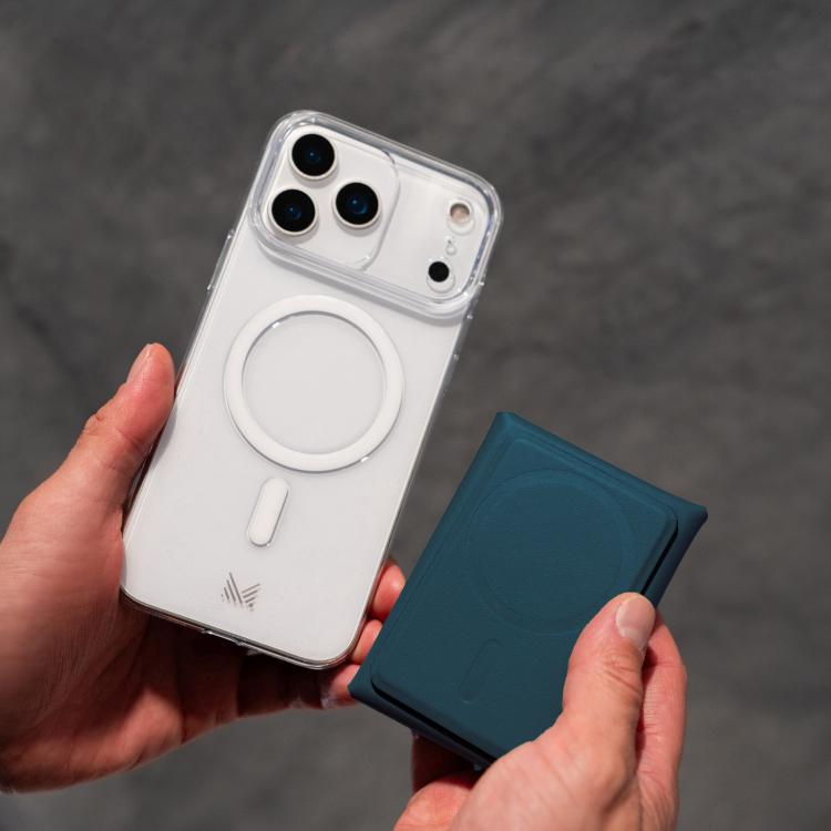 LUCID Refined | Biodegradable Material Magnetic Multi Purpose Stand Wallet for iPhone - Midnight Blue