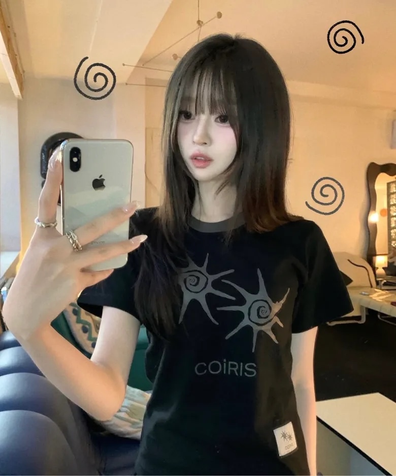 <情侶一起穿🔥> 韓國 Coiris Soluna 復古 撞色 寬鬆 短袖 六色