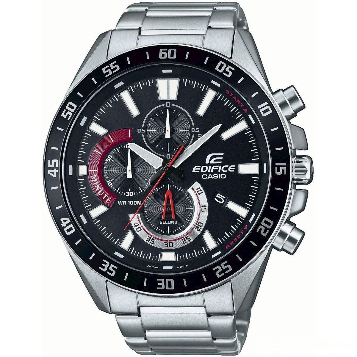 【 EDIFICE】經典時尚賽車三眼計時男錶 EFV-620D-1A4 50.5mm 現代鐘錶