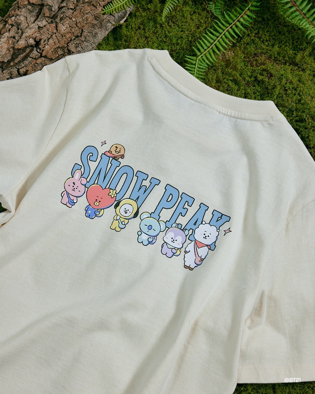 【預購】韓國代購 Snow Peak X BT21 聯名限定 彩色圖案 Women's Short Sleeve T-Shirt 女版 修身 短袖 T恤