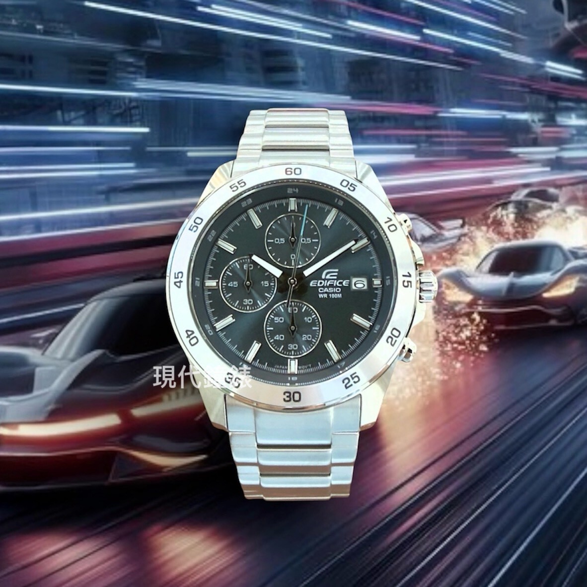 【 EDIFICE】經典時尚賽車三眼計時男錶 EFR-526D-2A 43.8mm 現代鐘錶