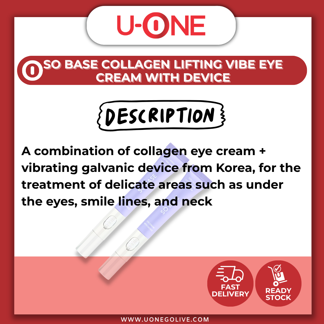 U-ONE | Korea | So Base | Collagen Lifting Vibe Eye Cream With Device | 15ml