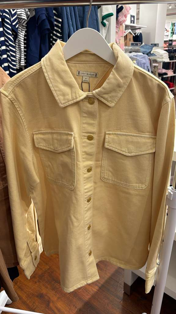 AG008 Tommy Hilfiger 淺黃色開胸襯衣