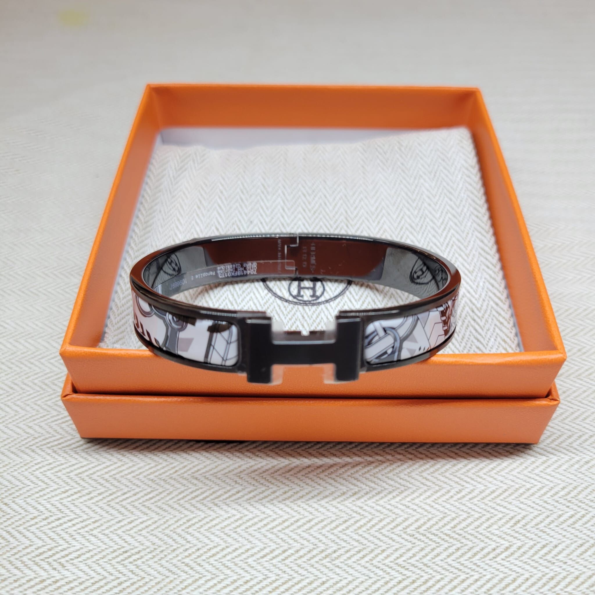 Hermes Clic HH  bracelet  panoplie eque SO BLACK T5 手鐲 磨砂黑銀