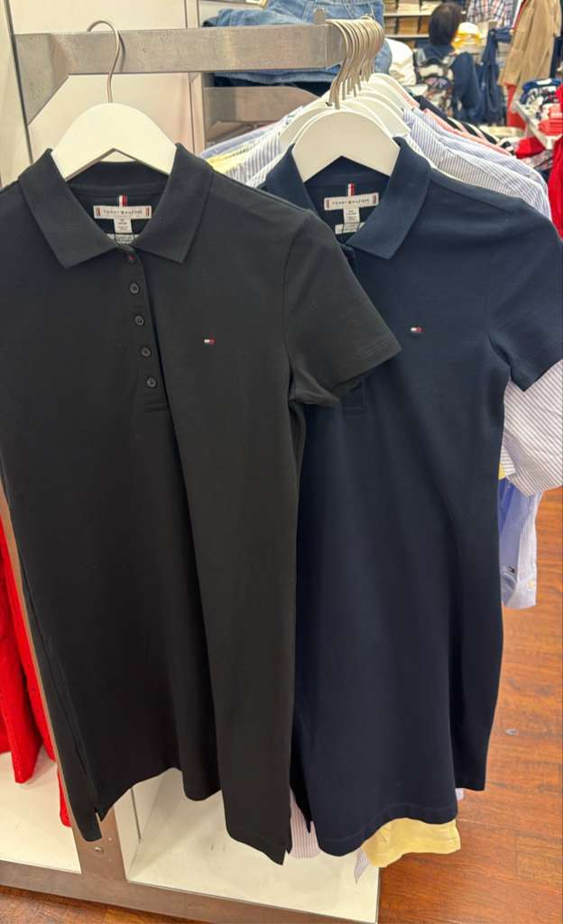 AG013 Tommy Hilfiger 淨色短袖連身裙