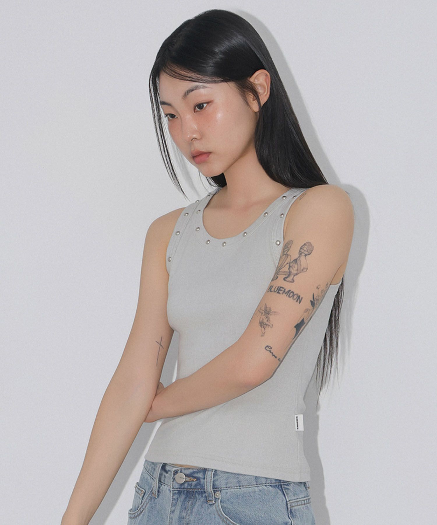CHICKS 復古鉚釘上衣 淺米色 5014421940
