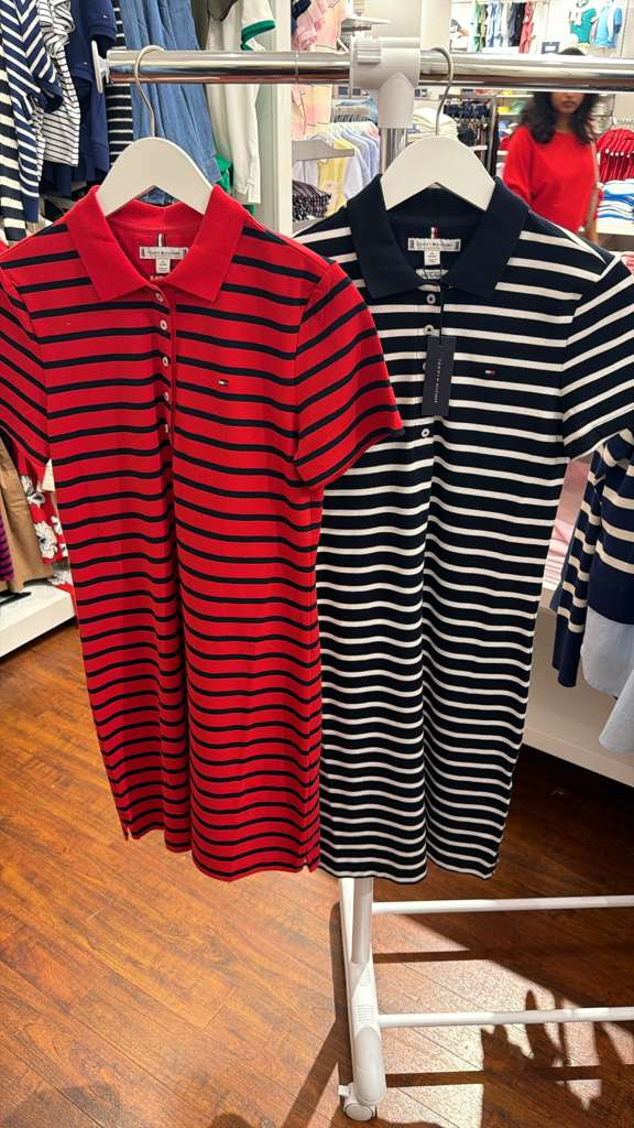 AG014 Tommy Hilfiger 間條短袖連身裙