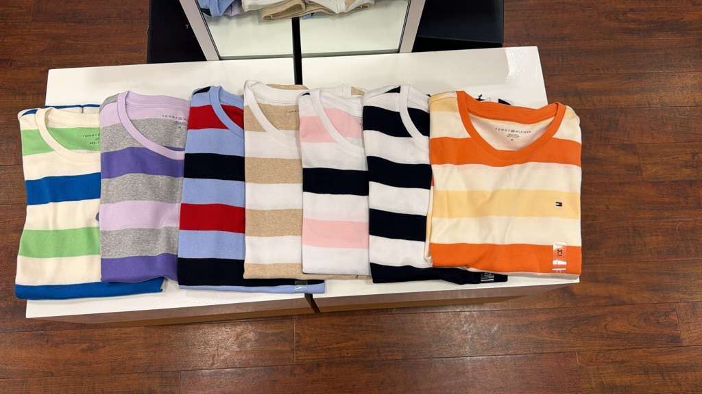 AG015 Tommy Hilfiger 間條小圓領TEE