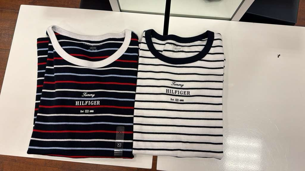 AG022 Tommy Hilfiger 復古滾邊條紋短袖TEE