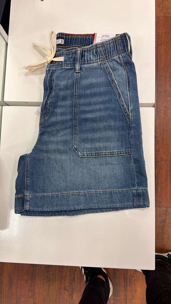 AG031 Tommy Hilfiger 復古工裝風鬆緊抽繩牛仔短褲