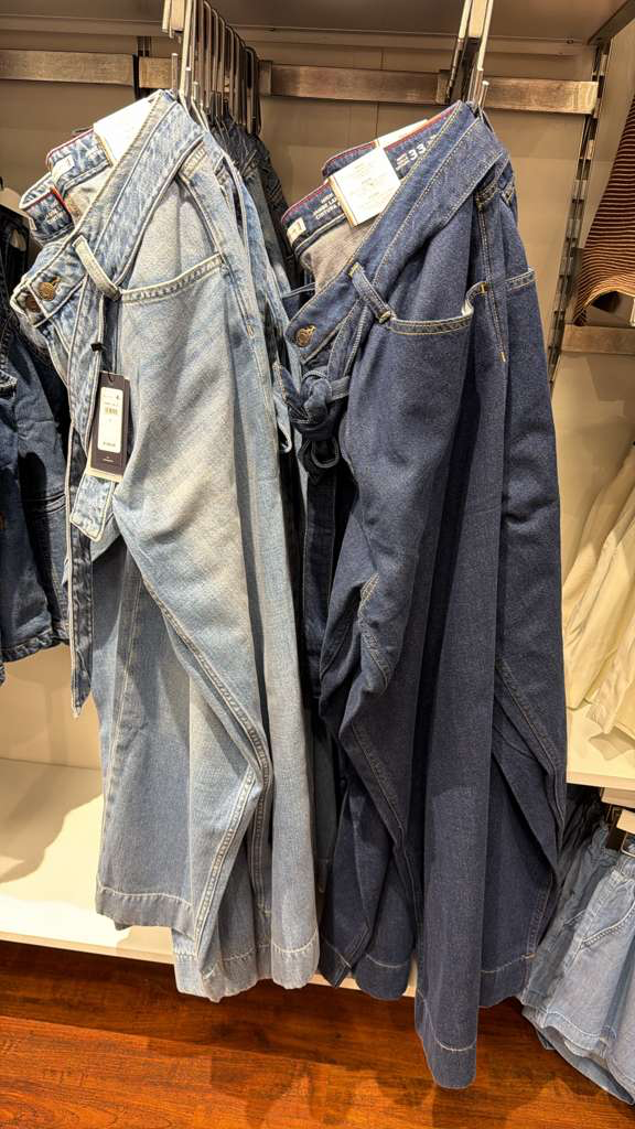 AG032 Tommy Hilfiger 法式休閒綁帶高腰牛仔寬褲