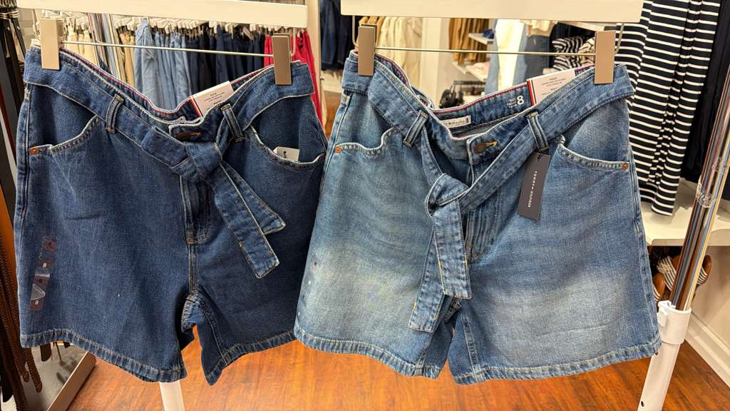 AG039 Tommy Hilfiger 休閒高腰綁帶牛仔短褲