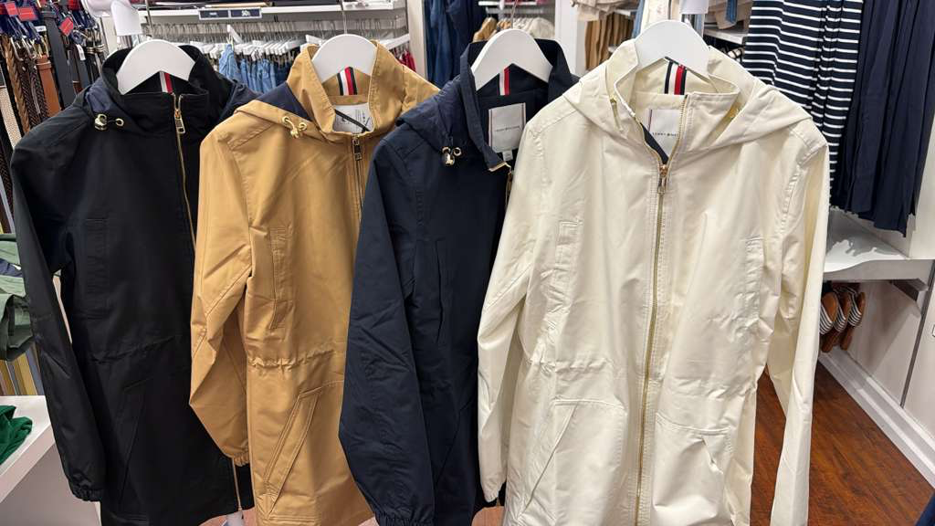 AG040 Tommy Hilfiger 防風防潑水抽繩中長版連帽外套