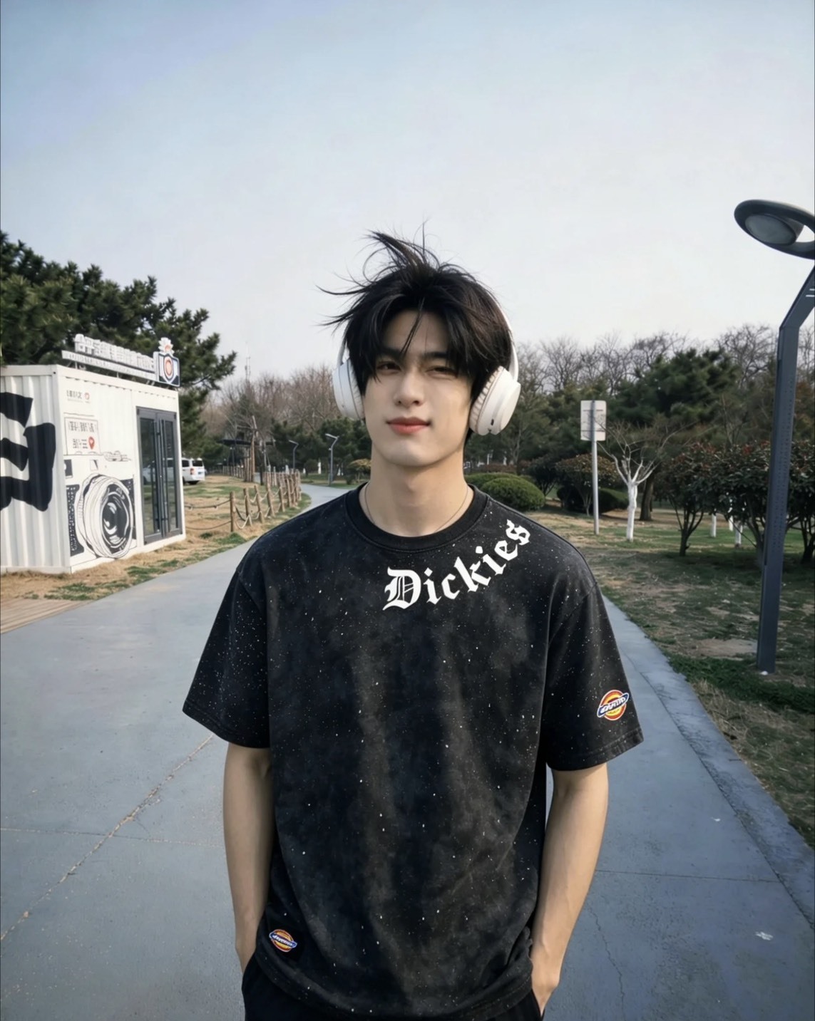 Dickies 滿天星 碎鑽 美式 復古 歌德字 領口 字母 印花 短T