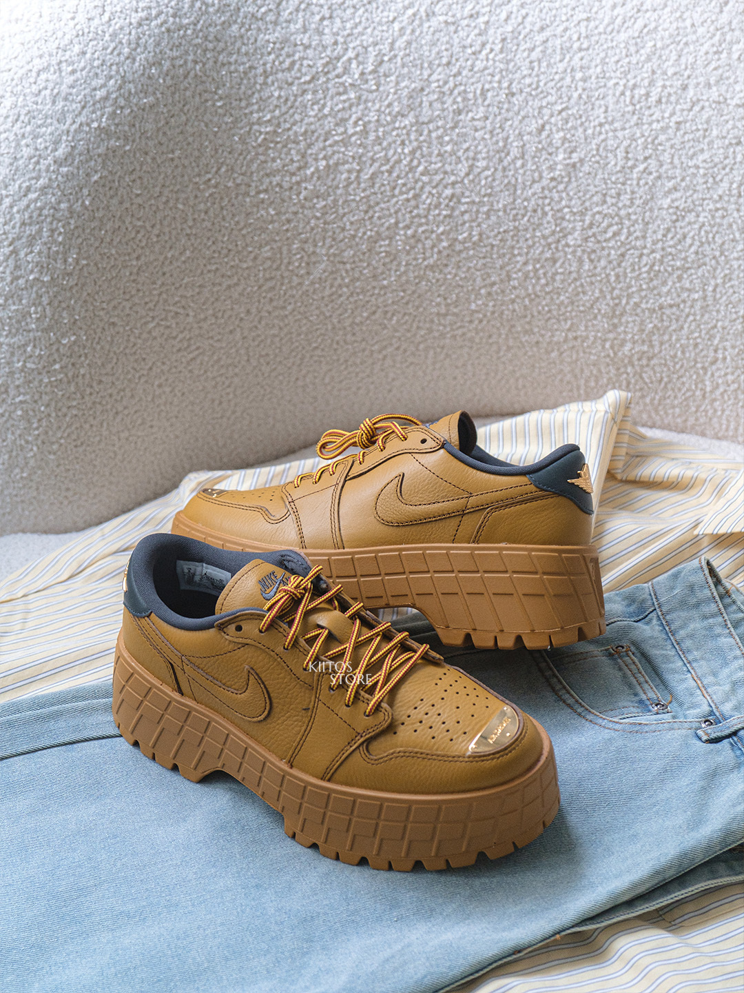 【預購】Nike Air Jordan 1 Brooklyn Low 厚底增高 金屬鐵牌 低筒厚底靴 多色可選 HF3184