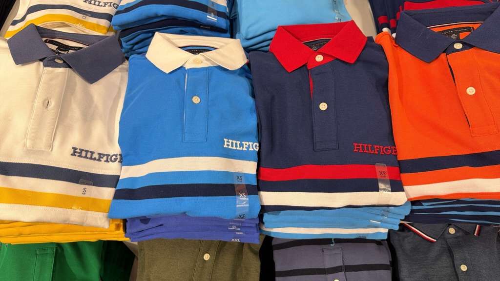 AG072 Tommy Hilfiger 撞色領條紋Polo TEE 男裝