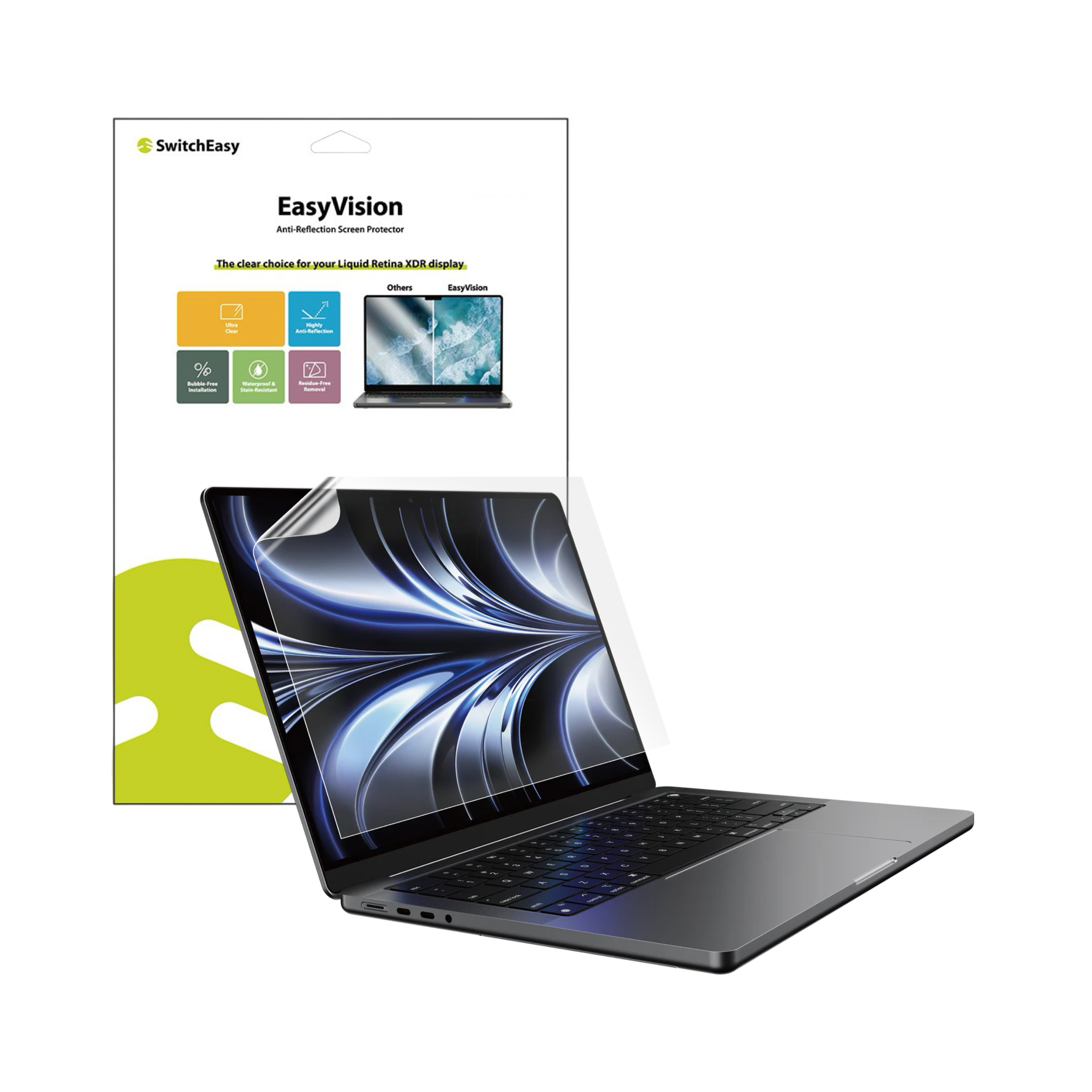 SwitchEasy MacBook Air 13" (M2/M3/M4/M5) EasyVision Anti-Reflection Screen Protector