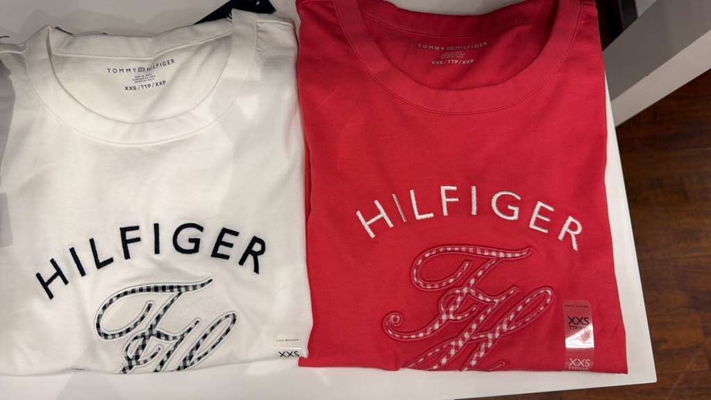 AG054 Tommy Hilfiger 復古格紋撩草LOGO短袖TEE