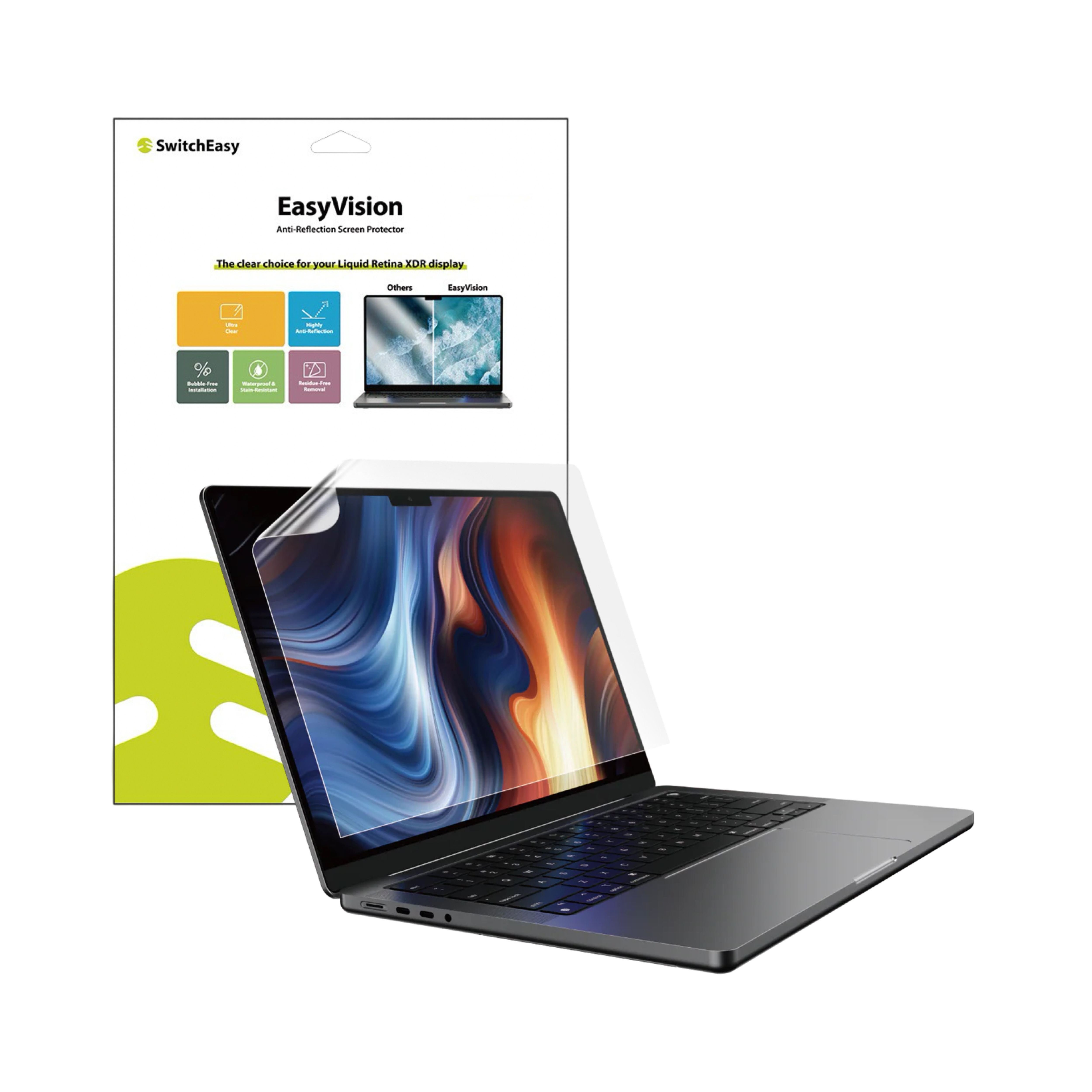 SwitchEasy MacBook Pro 14" (M1/M2/M3/M4/M5) EasyVision Anti-Reflection Screen Protector