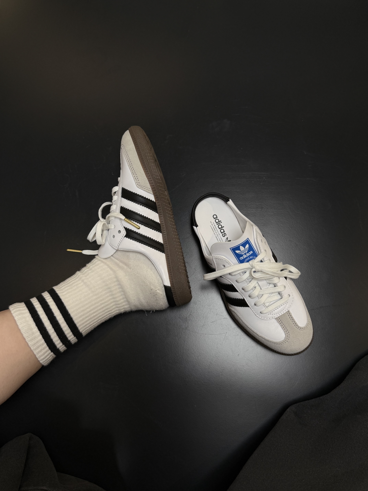 代購-Adidas Samba OG Mule 穆勒鞋 薄底 德訓鞋 懶人鞋 兩色