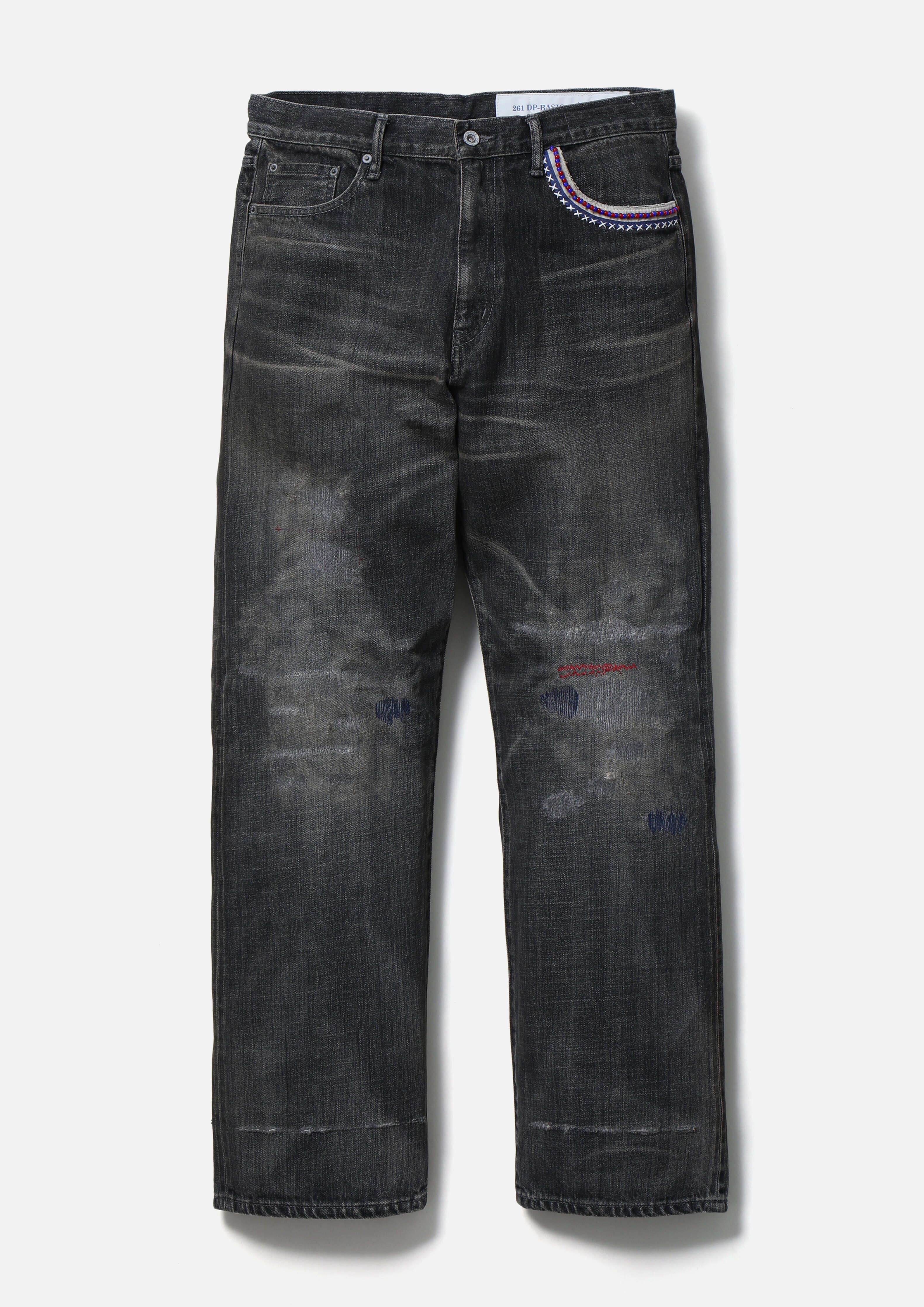 『代購商品』2026SS NEIGHBORHOOD NBHD SAVAGE DENIM DP BASIC PANTS 破壞 串珠 牛王 丹寧 牛仔 長褲 261XBNH-PTM08