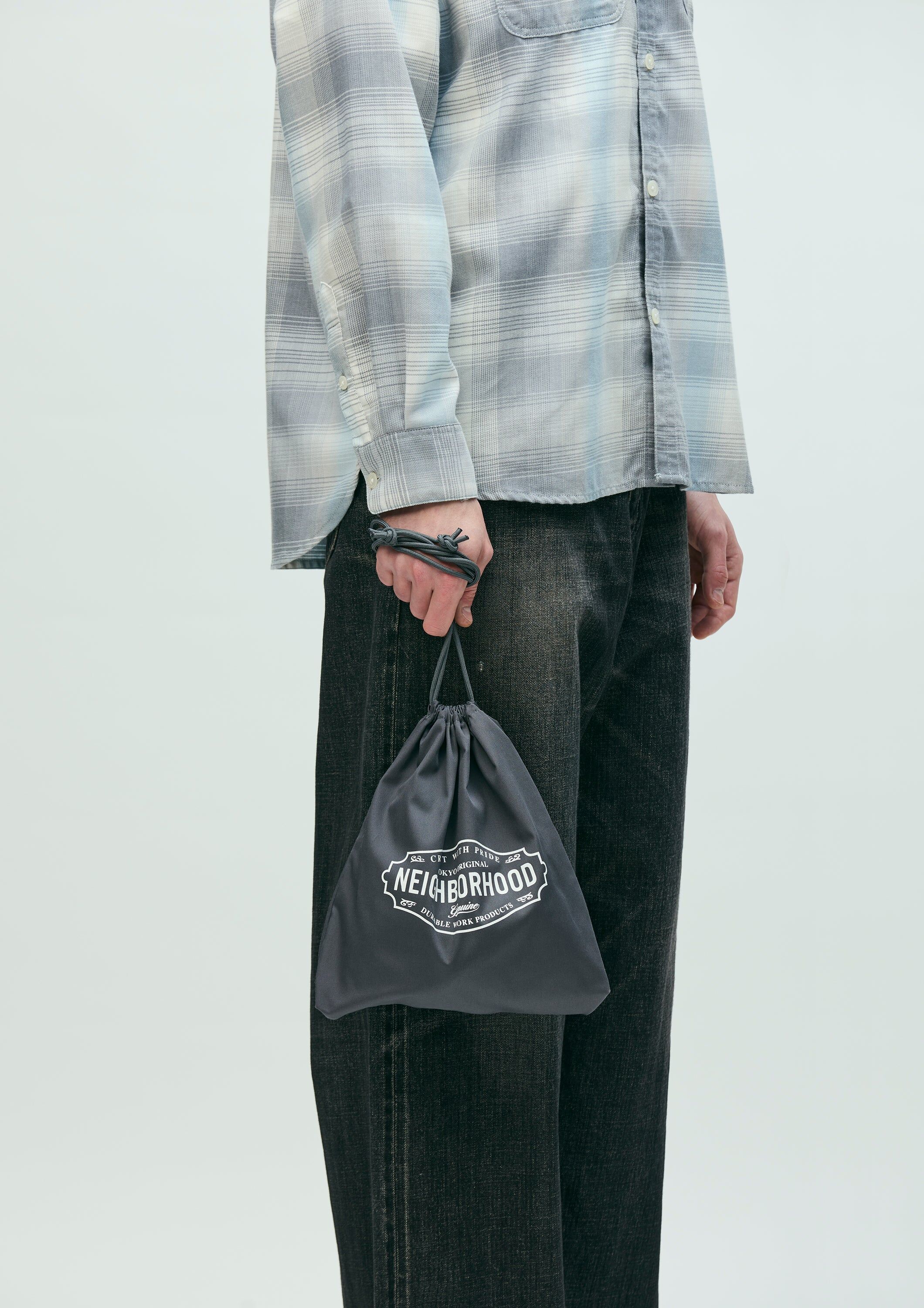 2026SS NEIGHBORHOOD NBHD LOGO DRAWSTRING BAG 水桶包手拿包側背