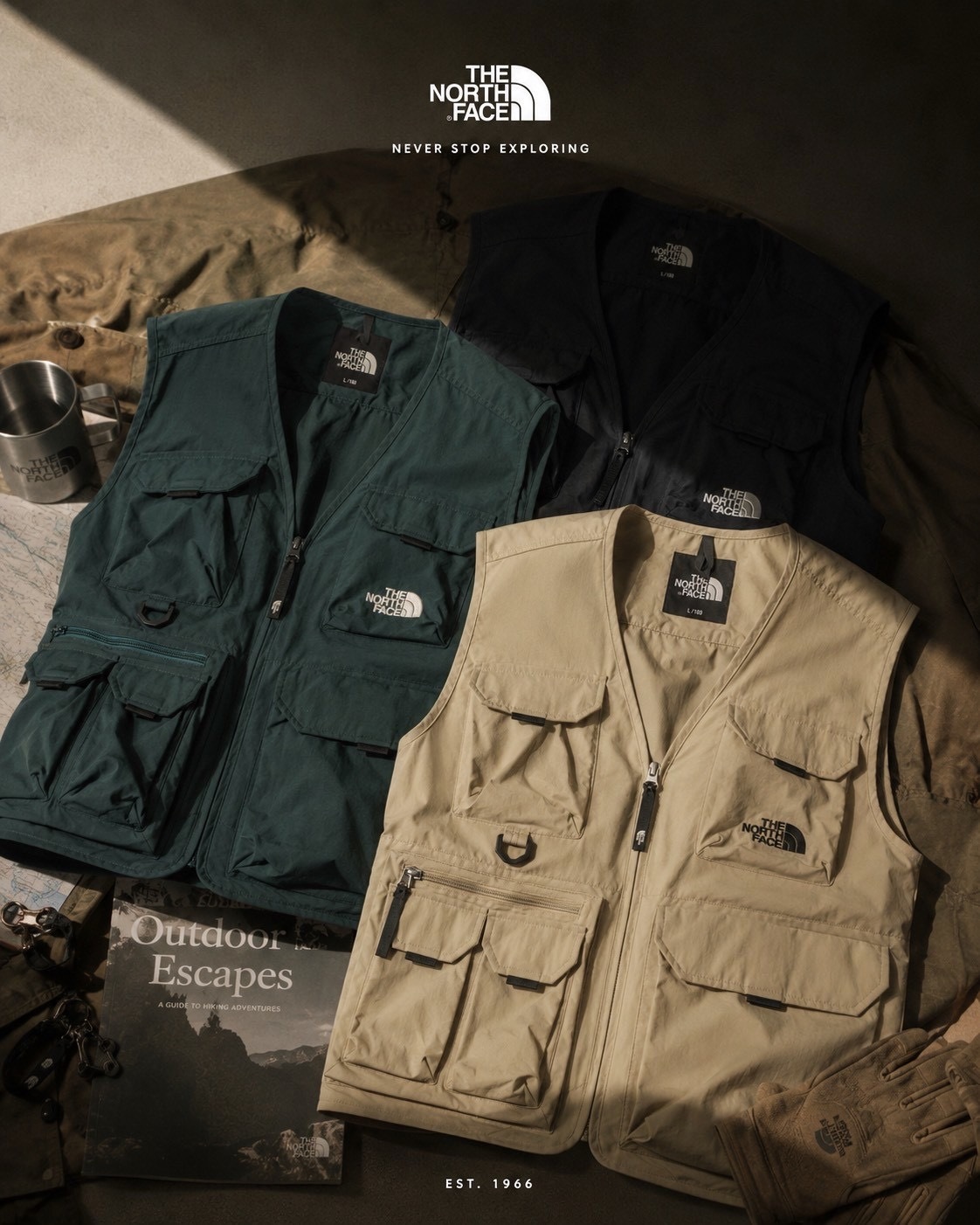 The North Face 立體多口袋 山系機能工裝背心 |限時折扣|