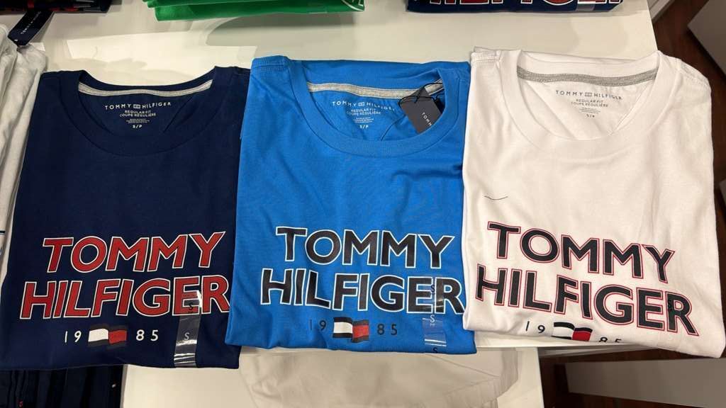 AG076 Tommy Hilfiger 男裝淨色文字LOGO TEE