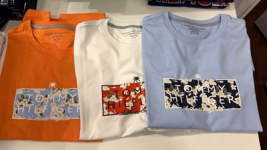 AG080 Tommy Hilfiger 男裝淨色小花園LOGO短袖TEE