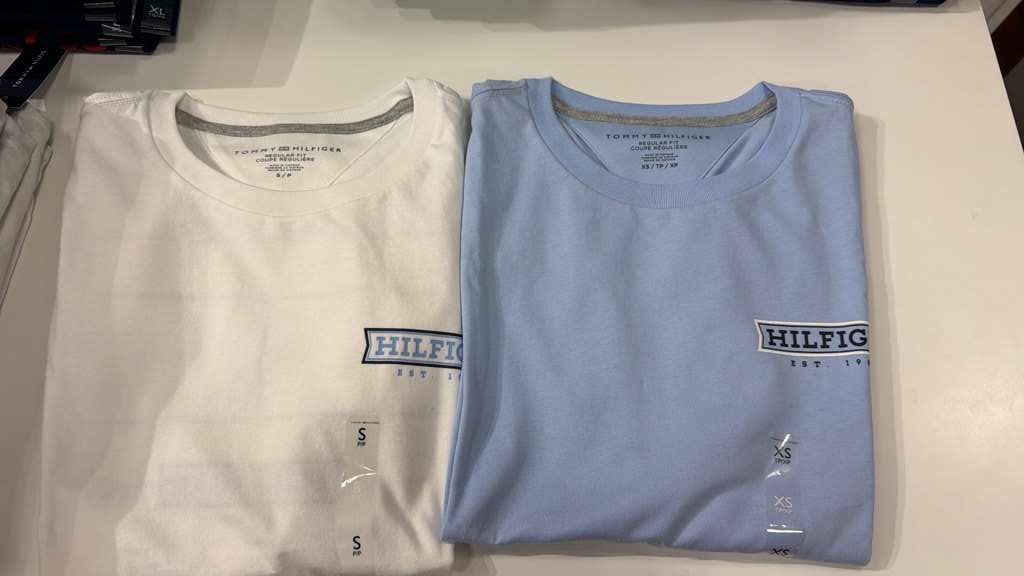 AG081 Tommy Hilfiger 男裝復古框線 LOGO 短袖TEE