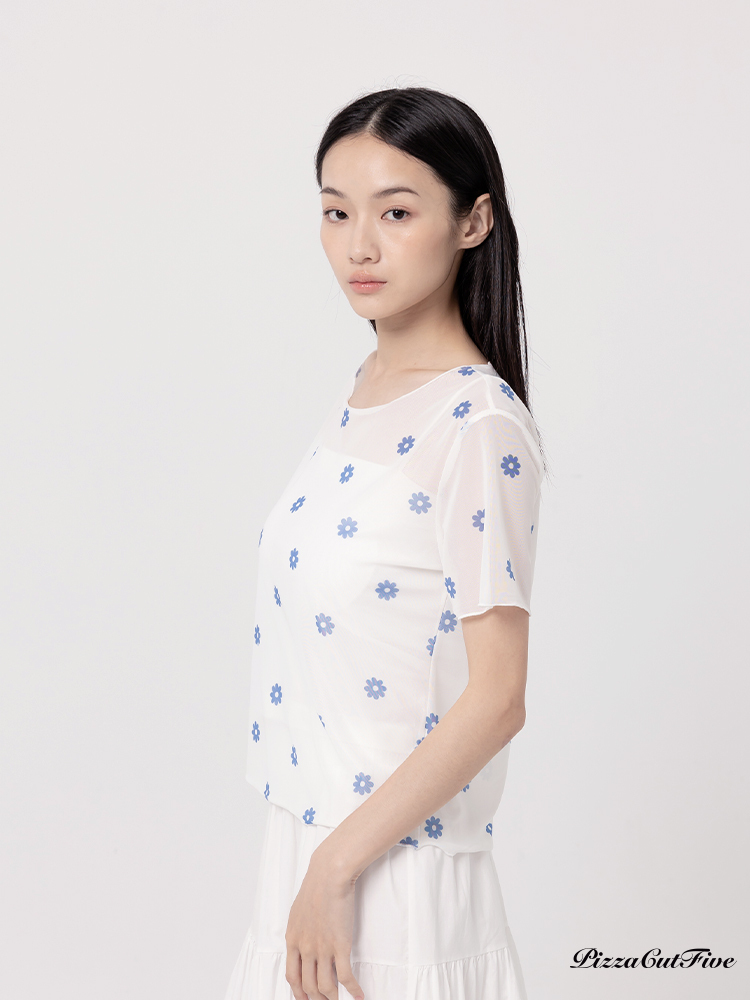 [兩件999]小花透膚上衣 PizzaCutFive PCF262404090