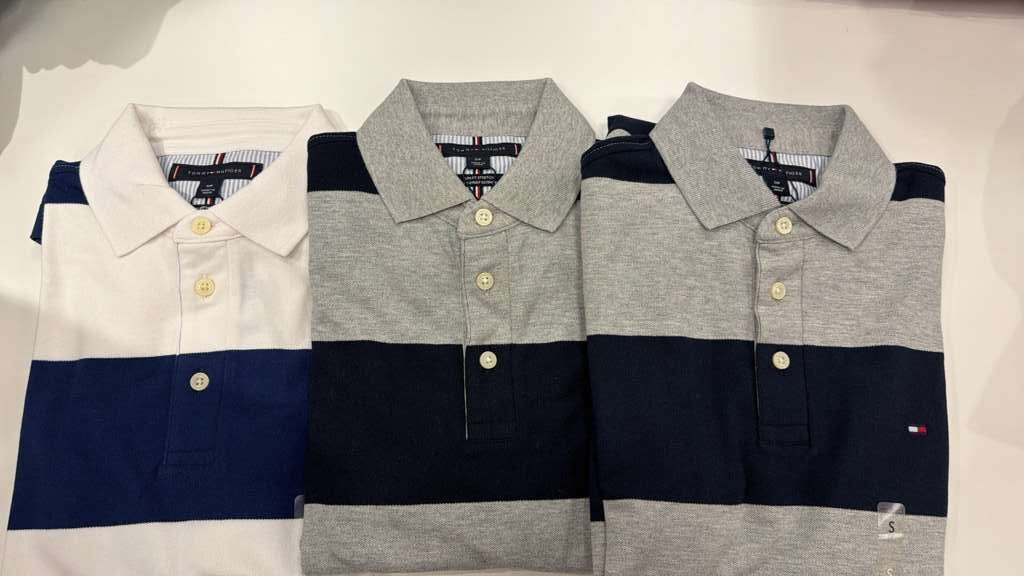 AG092 Tommy Hilfiger 男裝粗間條POLO TEE