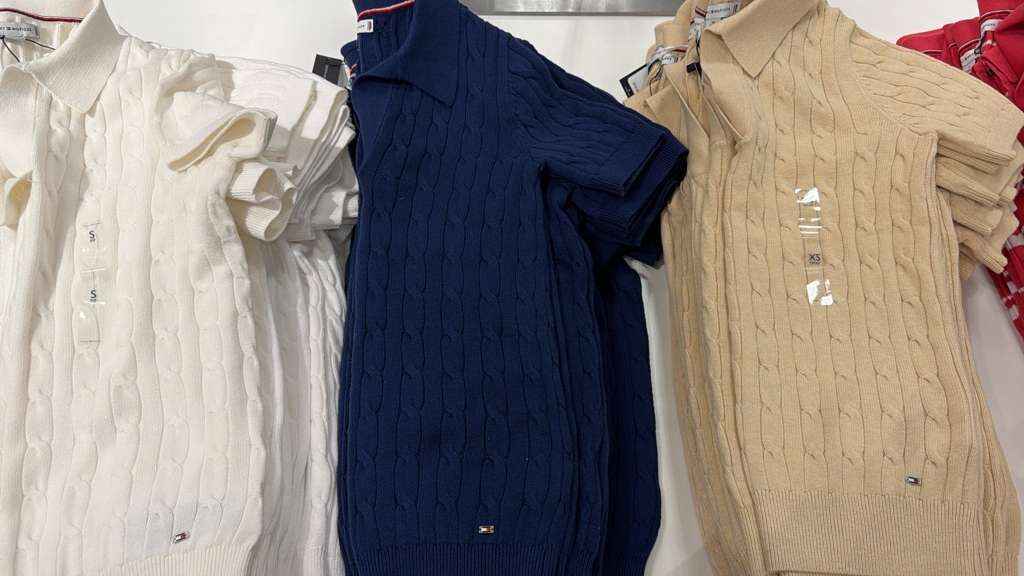 AG094 Tommy Hilfiger 麻花編織短袖POLO上衣
