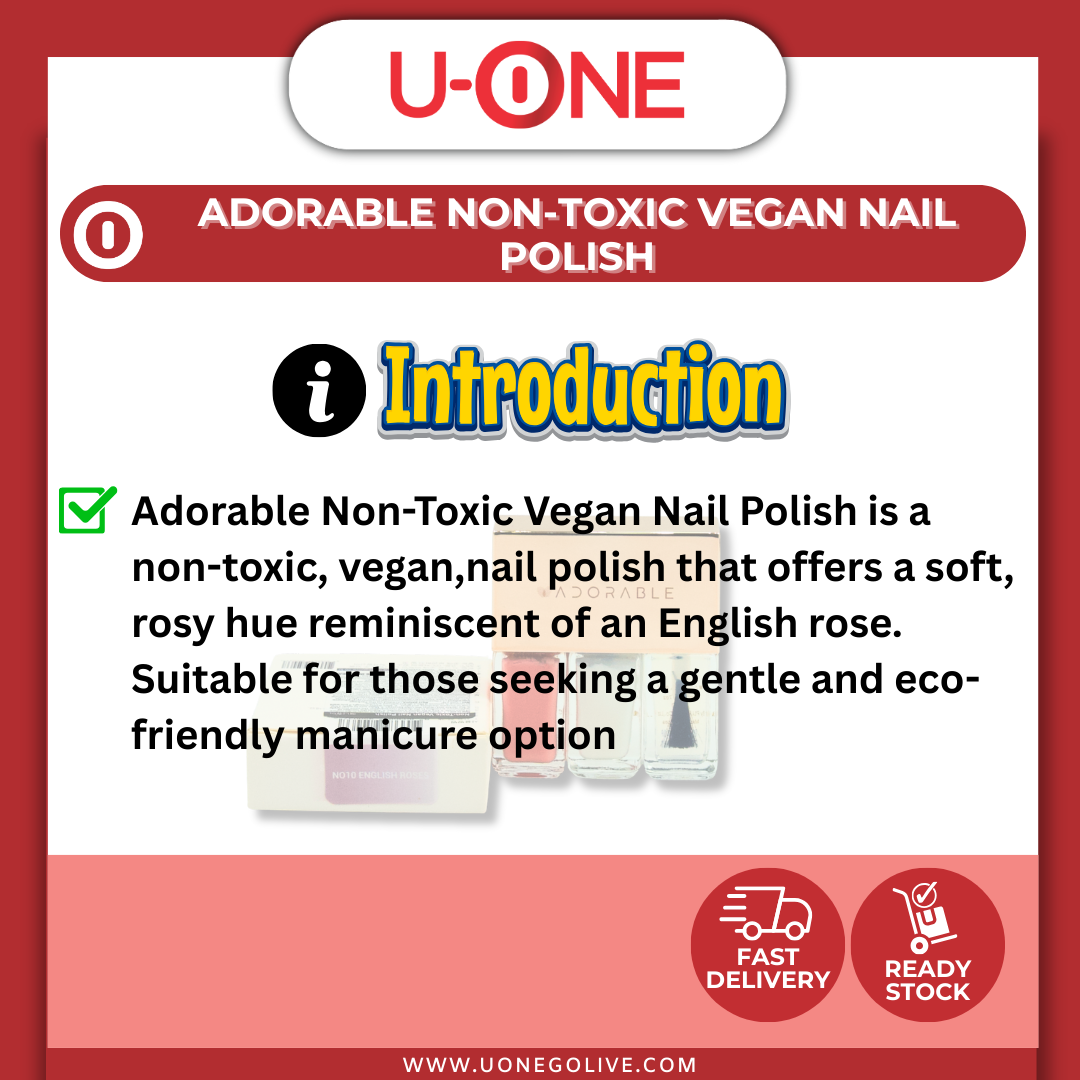 U-ONE | Korea | Adorable Non-Toxic Vegan Nail Polish | 5ml