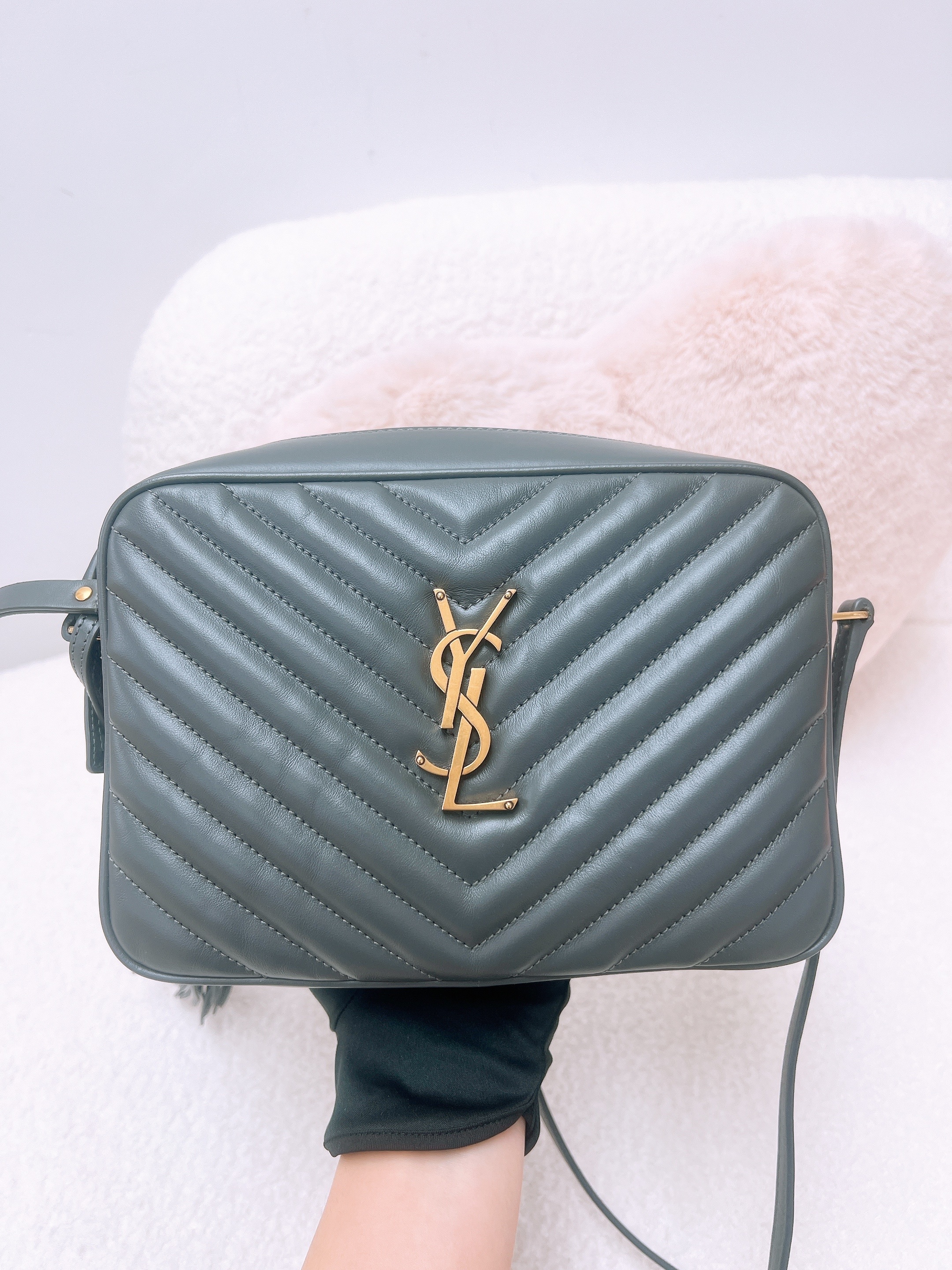 YSL Saint Laurent lou camera bag grey