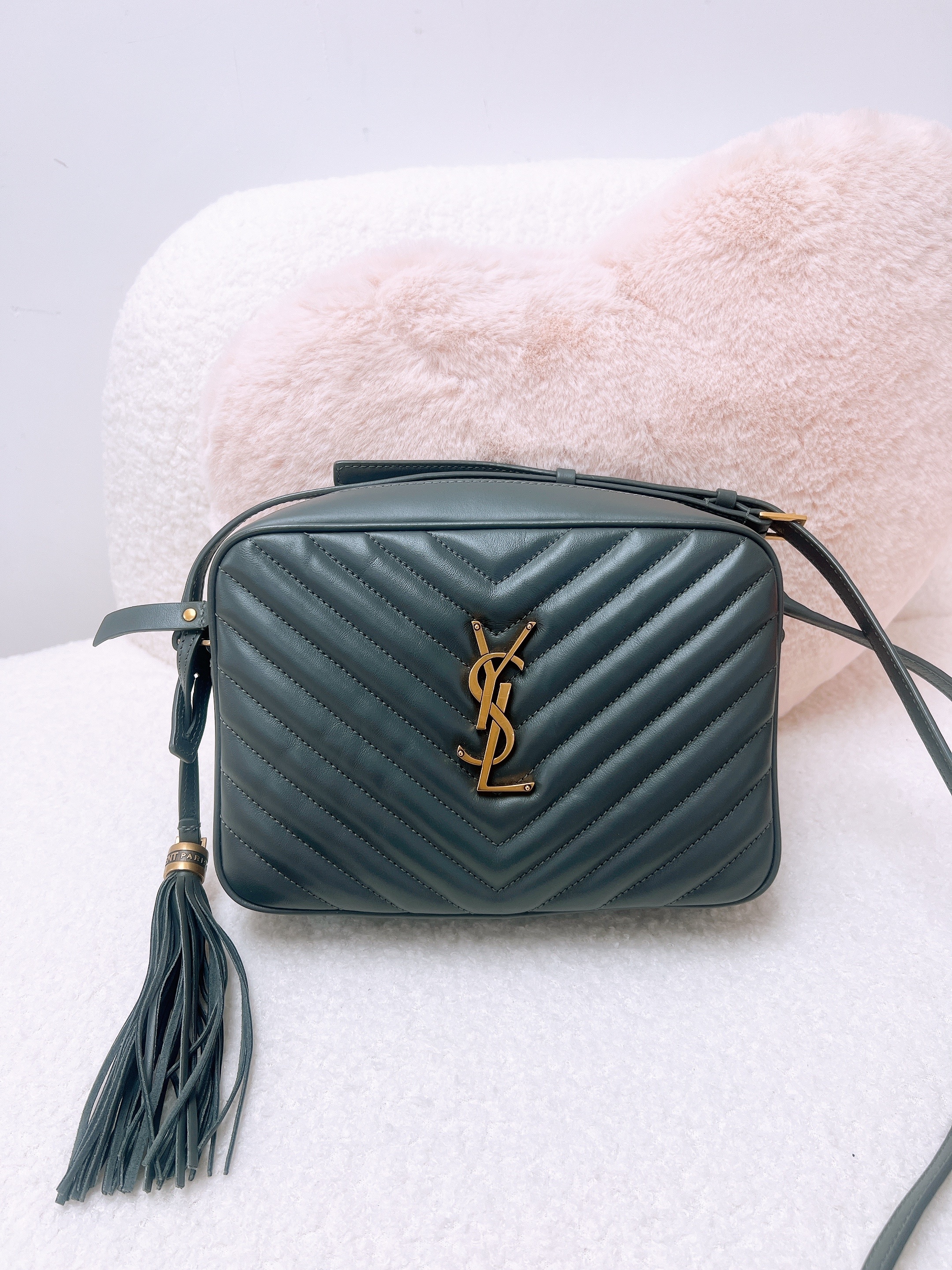 YSL Saint Laurent lou camera bag grey