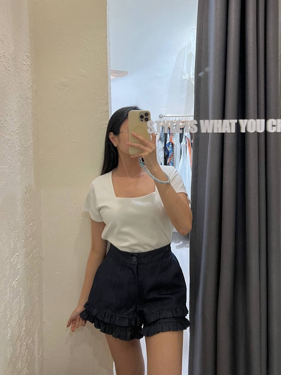 Square Neck Crop T 163