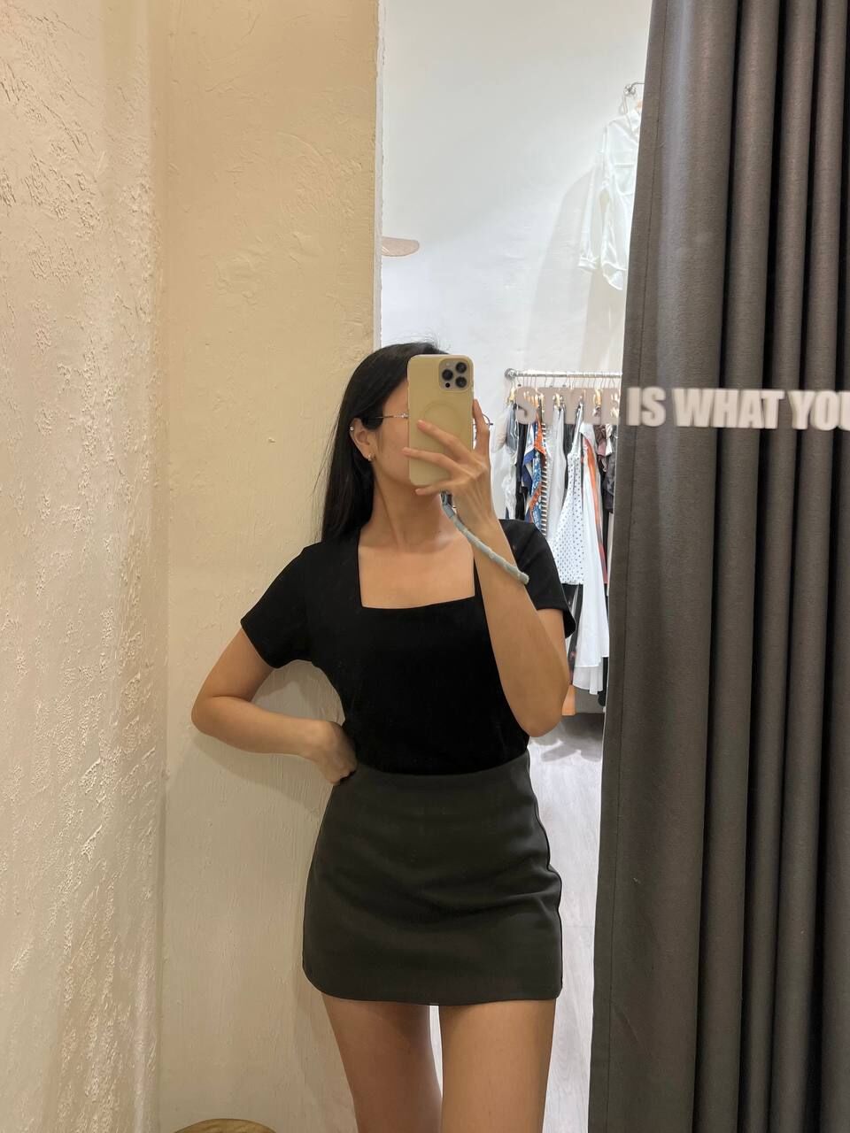 Square Neck Crop T 163